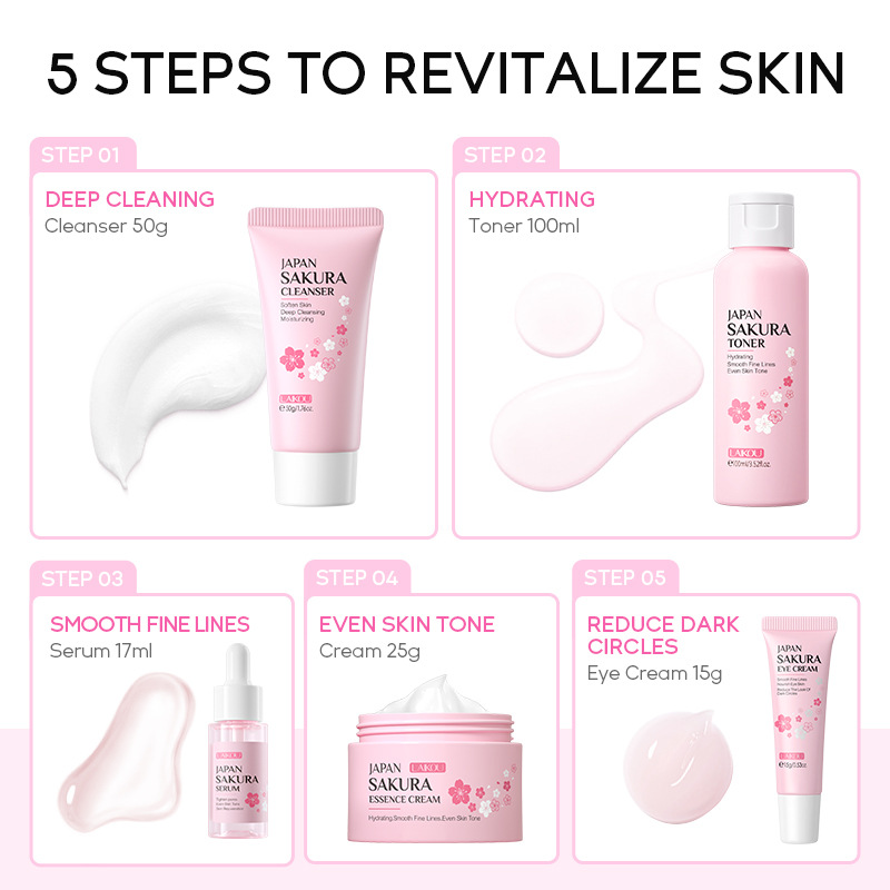 LAIKOU Sakura Kit de Cuidado d - Essence Serum Toner reseña y precio