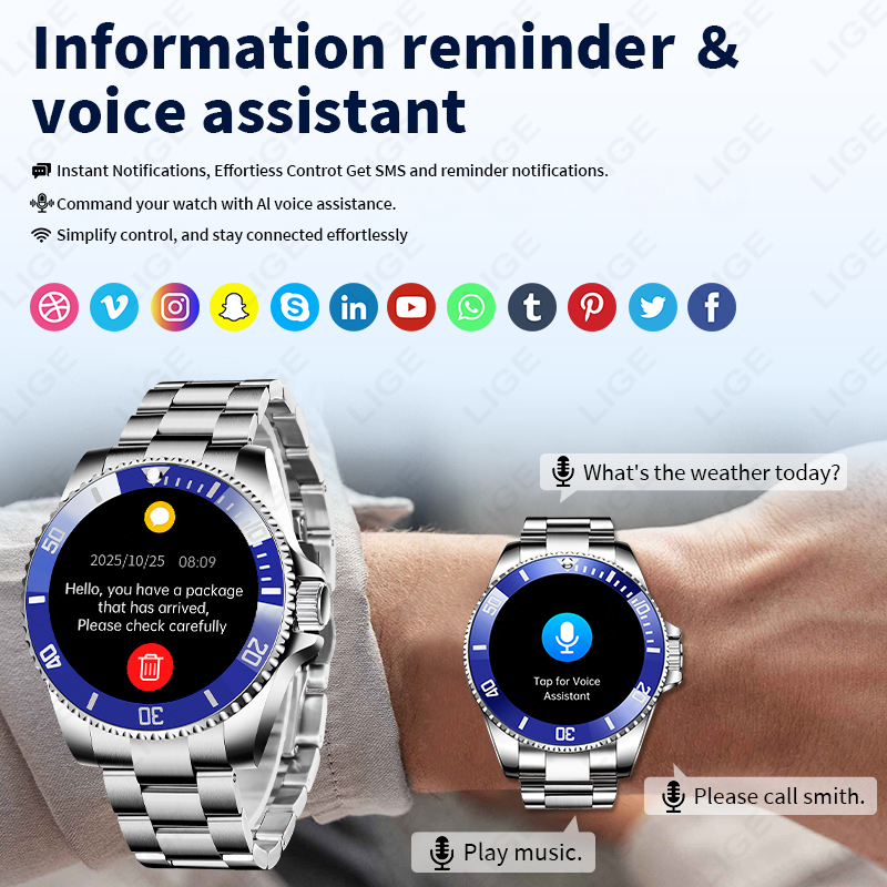 Reloj Inteligente LIGE 2026 de - Korean Luxury Lifestyle reseña y precio